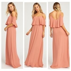 Show Me Your Mumu SMYM Caitlin Ruffle Maxi Dress Small S AE17